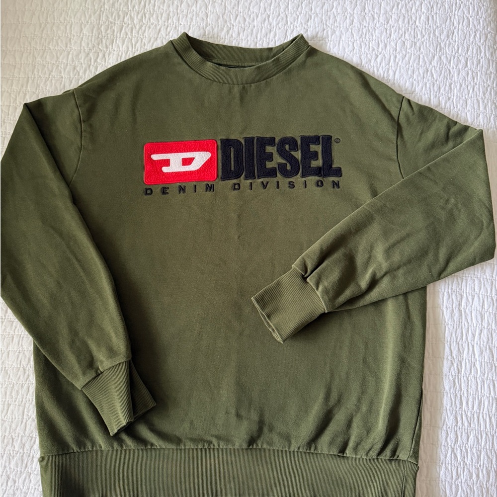 Diesel Army Green Crewneck Sweater